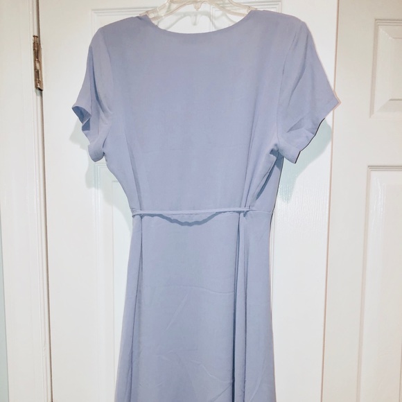 🎀Light Blue Mini Wrap Dress🎀 - Picture 3 of 4